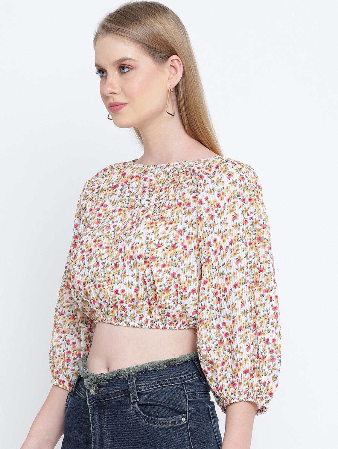 women's crop boat neck top - 17923639 -  Standard Image - 1