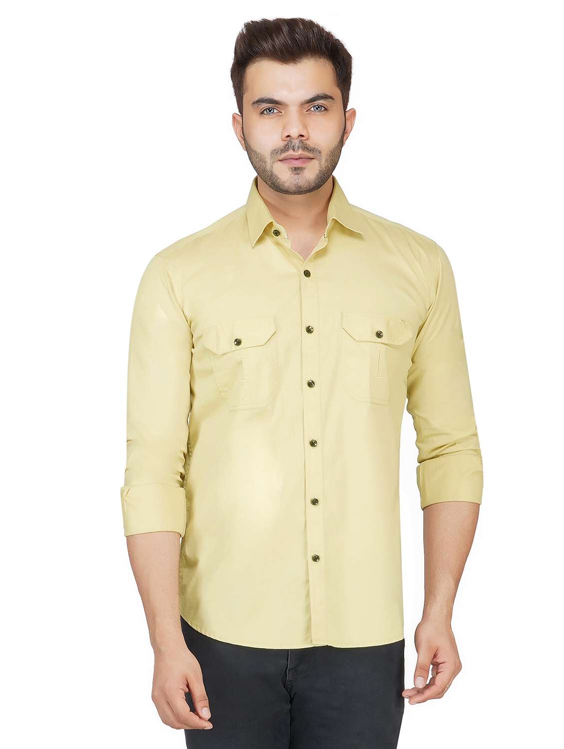 mens solid casual shirt