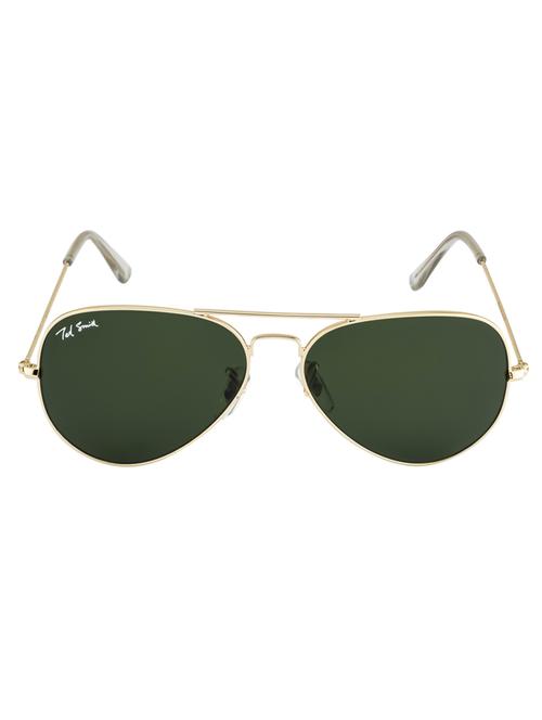 aviamst by ted smith in gold frame with aviator green lens sunglass - 17925456 - Standard Image - 0