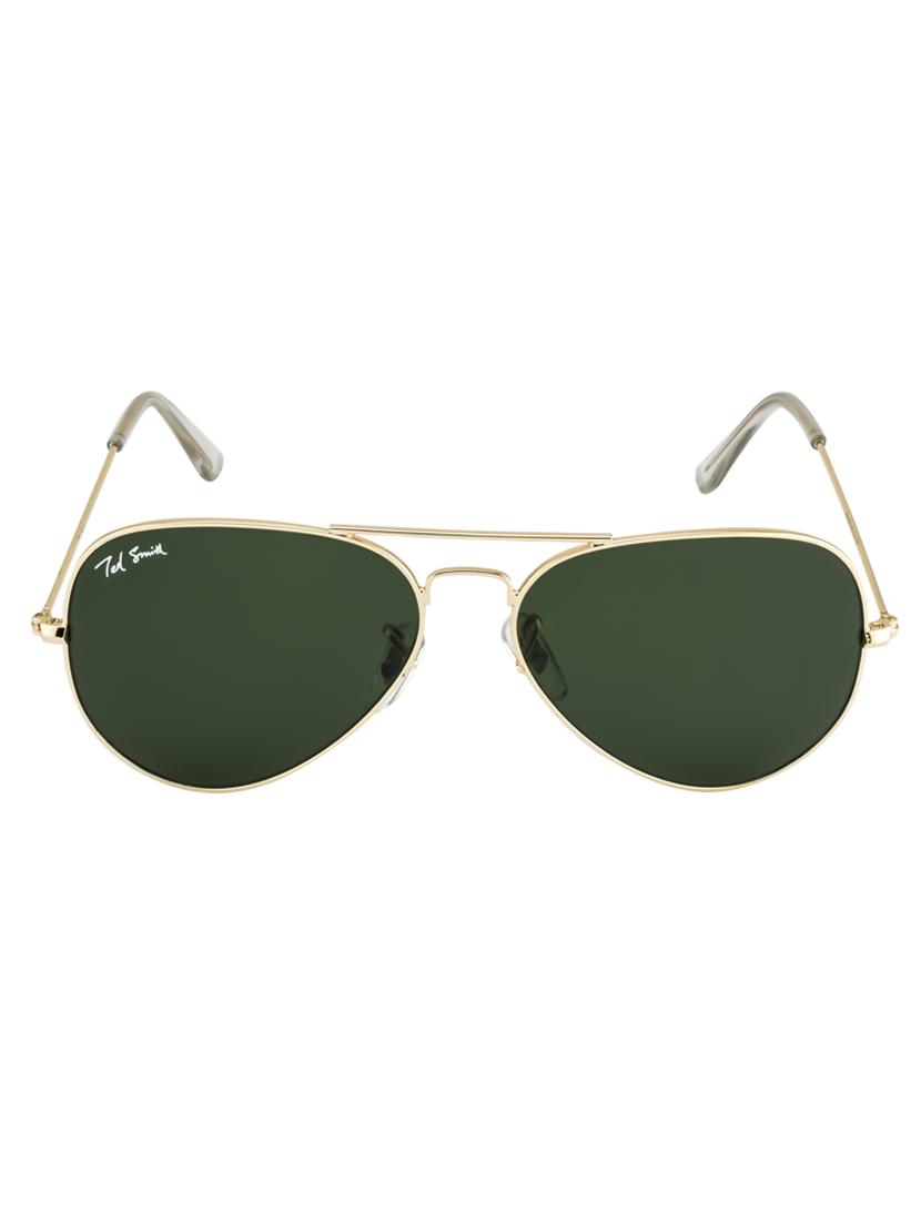 aviamst by ted smith in gold frame with aviator green lens sunglass - 17925456 - Zoom Image - 0