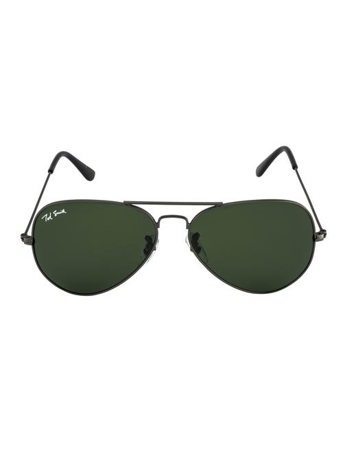 aviamst by ted smith in gunmetal frame with aviator green lens sunglass - 17925458 -  Standard Image - 0