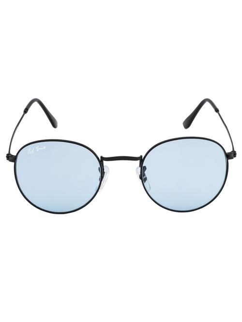moon by ted smith in black frame with round candy blue lens sunglass - 17925463 - Standard Image - 0