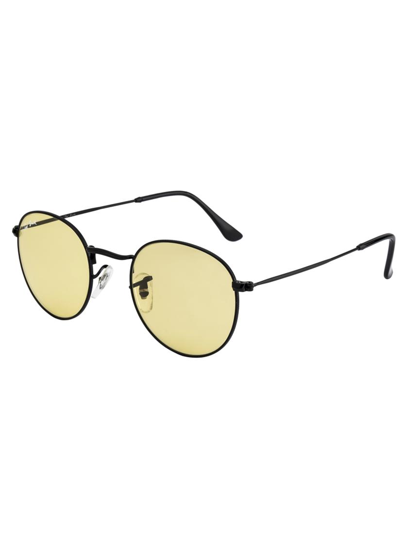 moon by ted smith in black frame with round candy yellow lens sunglass - 17925464 -  Standard Image - 1