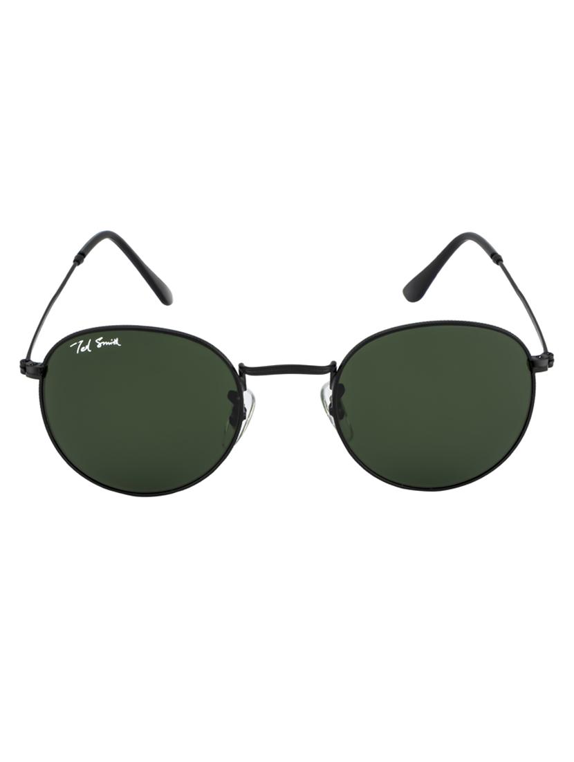 moon by ted smith in black frame with round green lens sunglass - 17925467 - Zoom Image - 0