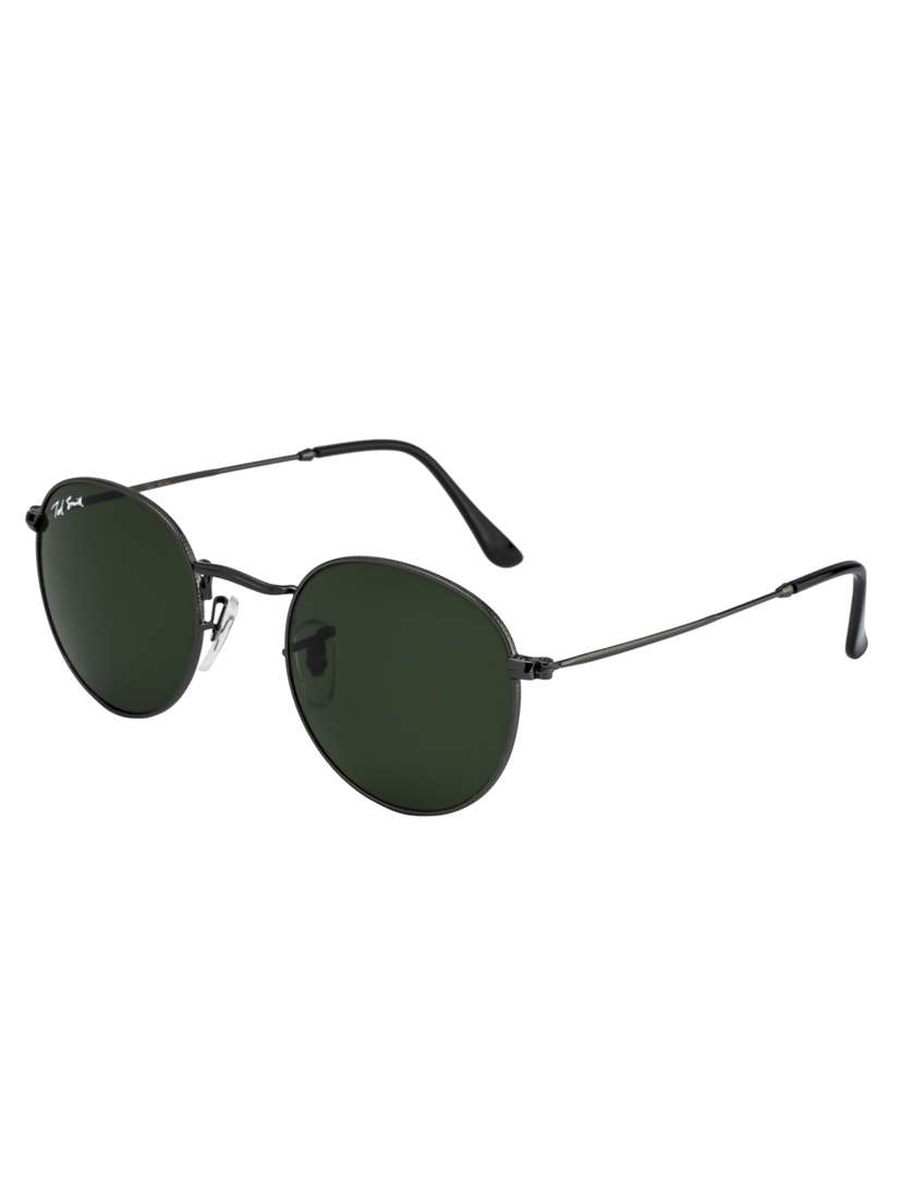 moon by ted smith in gunmetal frame with round grey lens sunglass - 17925469 -  Standard Image - 1