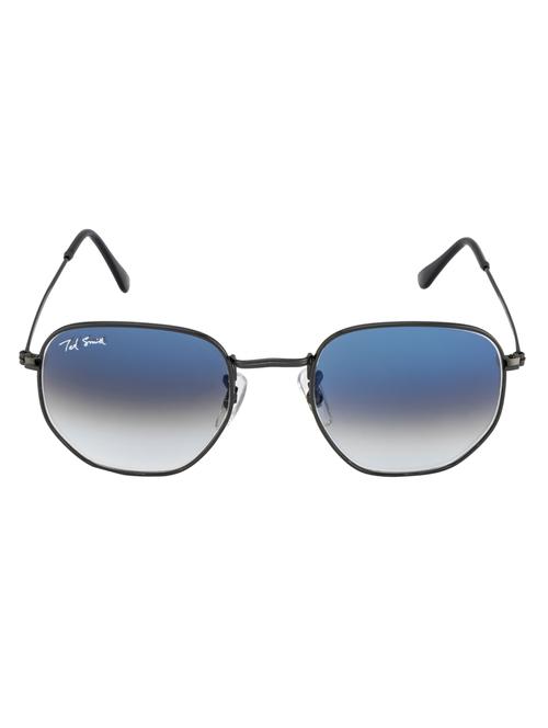 hexon by ted smith in gunmetal frame with hexagonal blue graded lens sunglass - 17925472 - Standard Image - 0