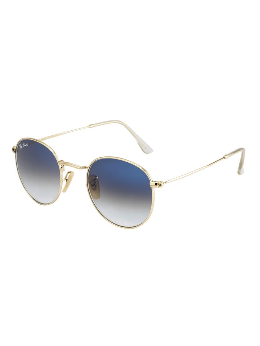 moon-x by ted smith in black frame with round blue graded lens sunglass - 17925474 -  Standard Image - 1