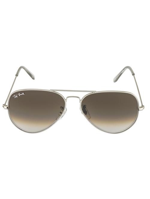 aviamst by ted smith in sliver frame with aviator brown graded lens sunglass - 17925492 - Standard Image - 0