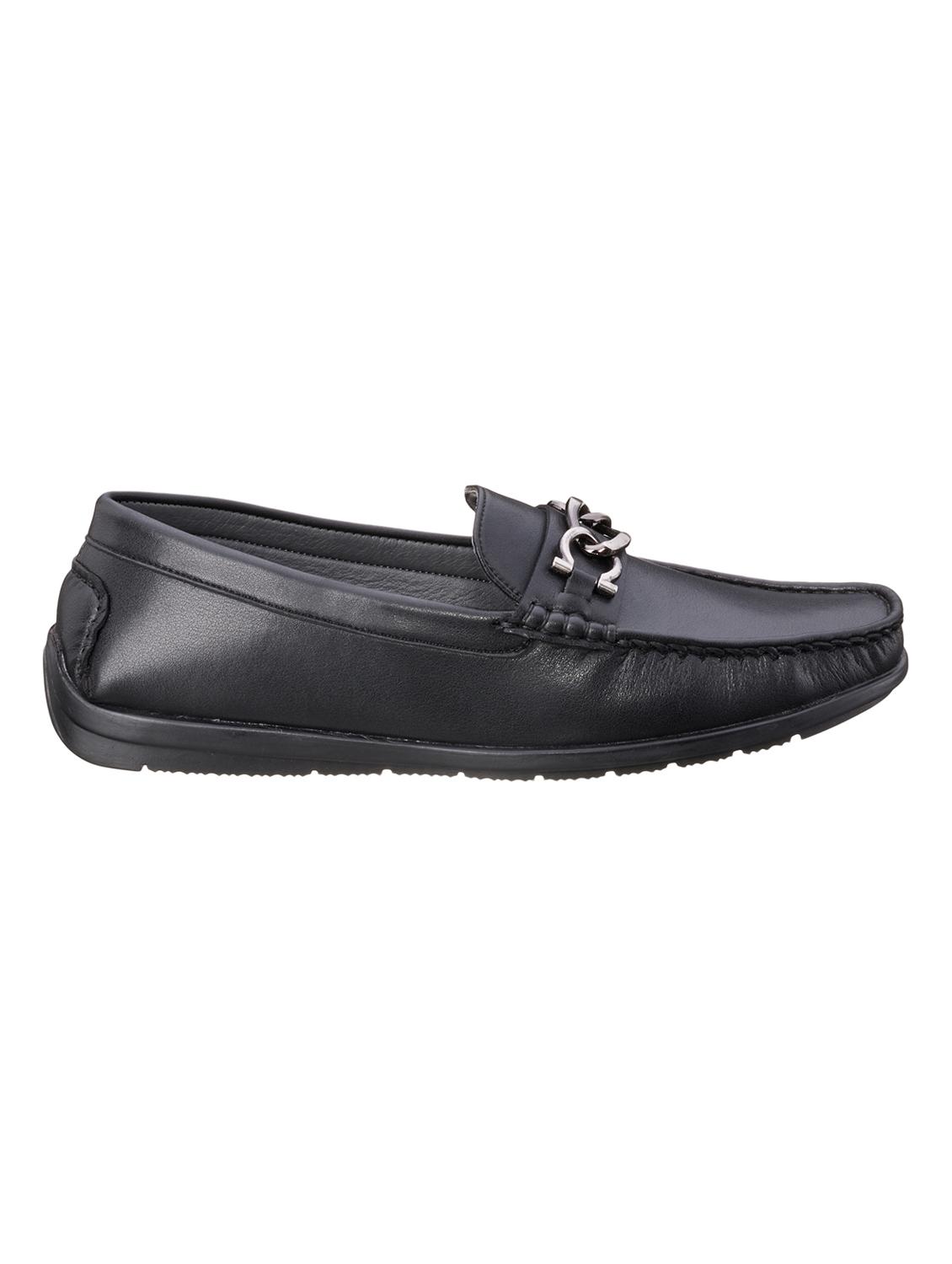 black pu slip on loafers - 17926363 - Standard Image - 1