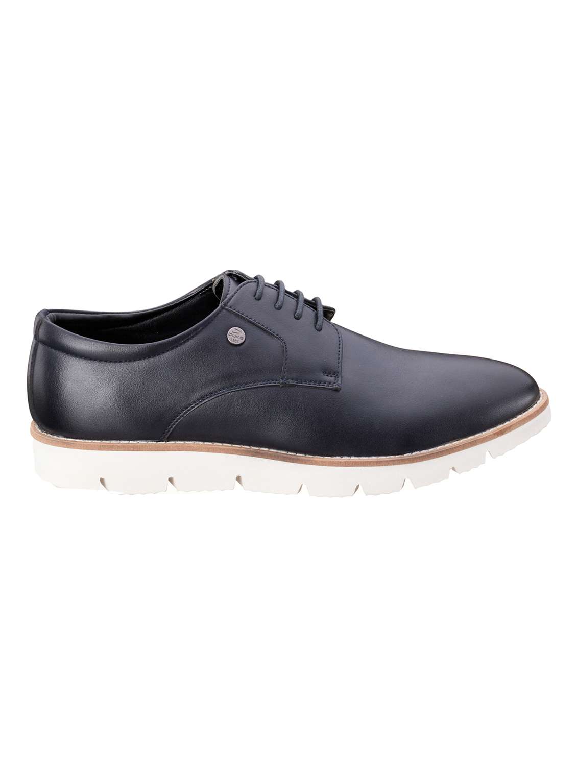 navy pu lace up shoes - 17926367 - Standard Image - 1
