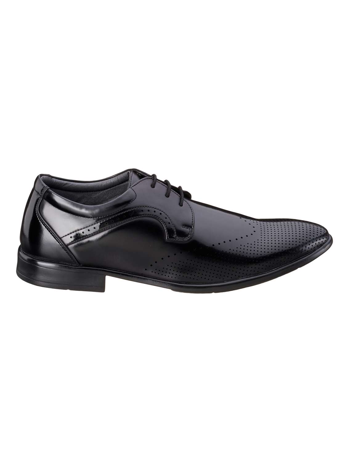 black pu laceup derbies - 17926368 -  Standard Image - 1