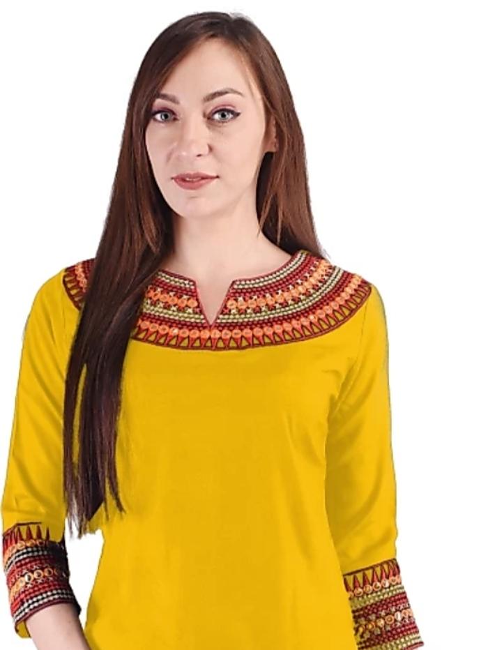 embroidered ethnic fusion top - 17927248 - Standard Image - 4