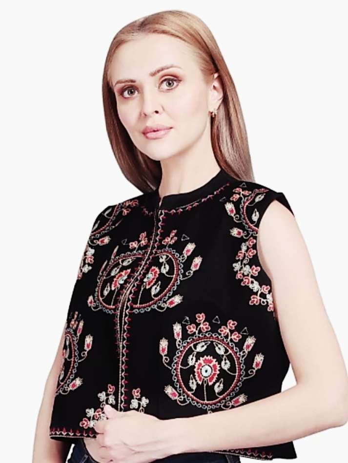 embroidered fusion jacket  - 17927349 -  Standard Image - 1