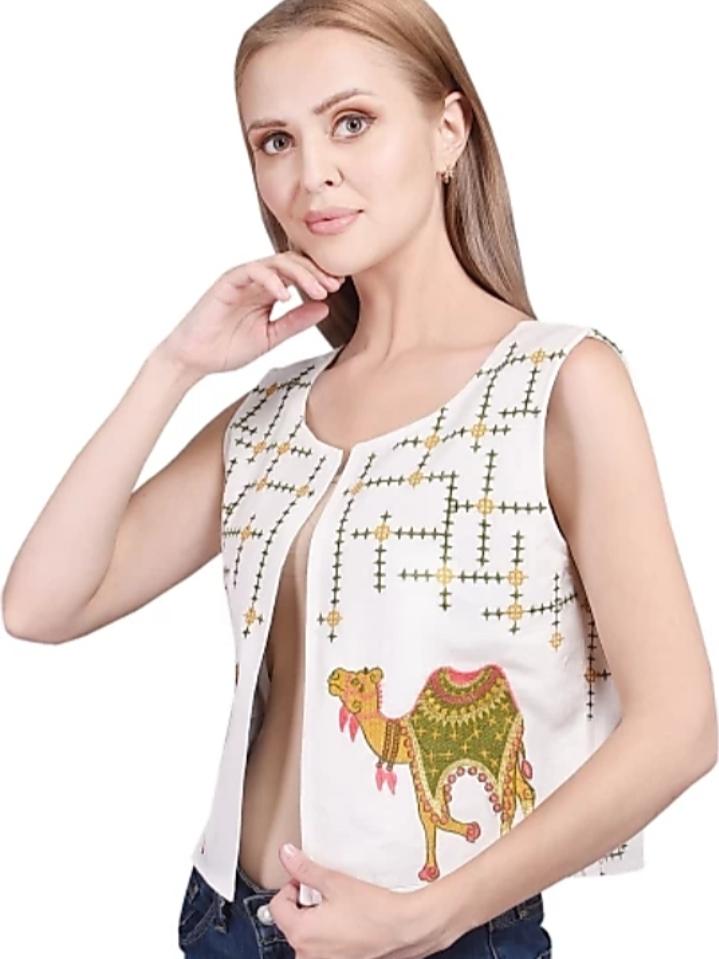 embroidered fusion jacket - 17927378 - Standard Image - 1