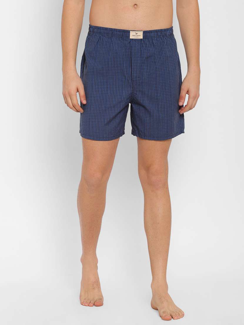 blue checkered boxer