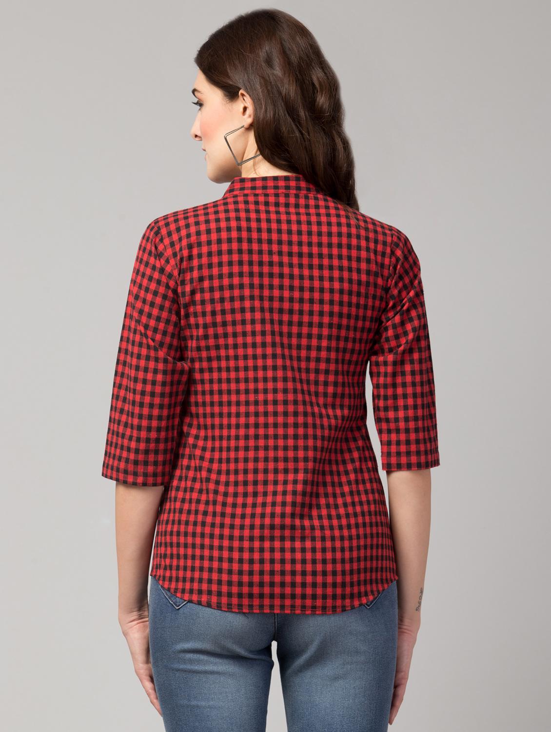 women's straight mandarin neck top - 17928808 - Standard Image - 1