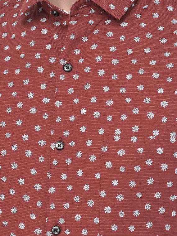 mens micro print formal shirt - 17928865 - Standard Image - 4