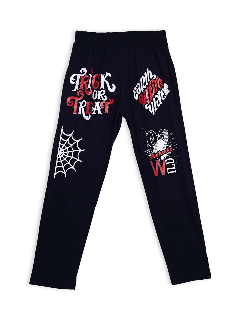 black printed track wear