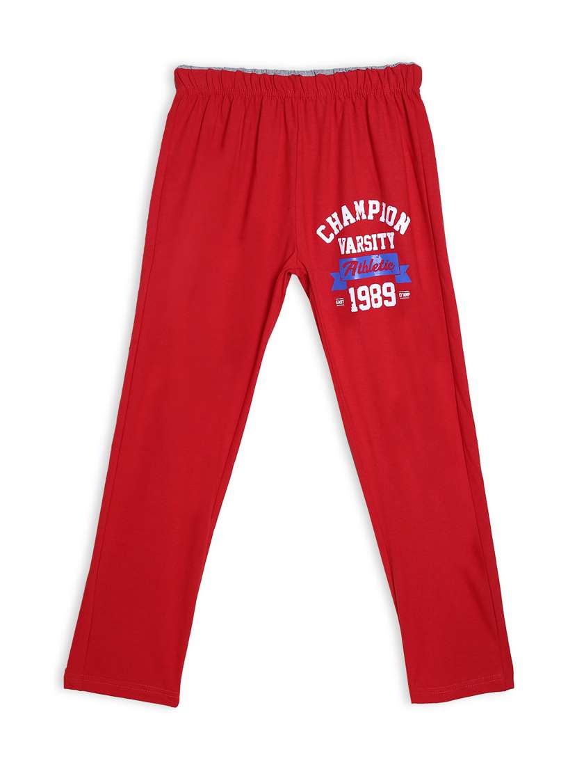 red printed track wear