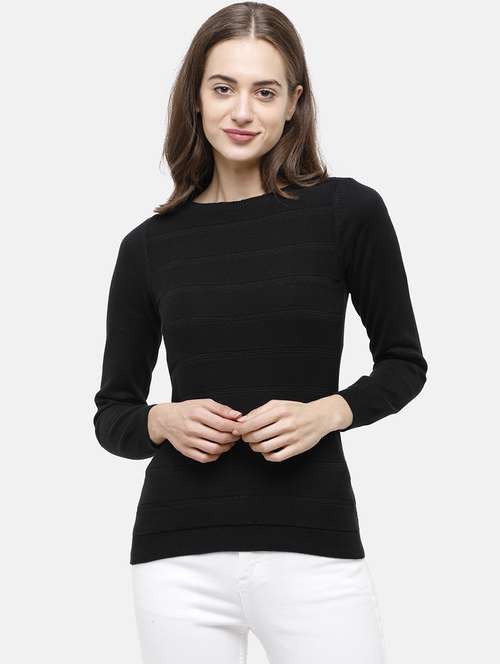 round neck solid pullover - 17929351 - Standard Image - 0