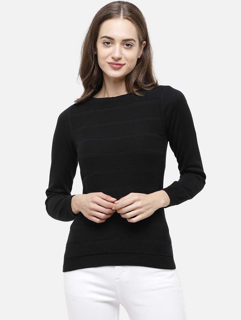 round neck solid pullover - 17929351 - Zoom Image - 0
