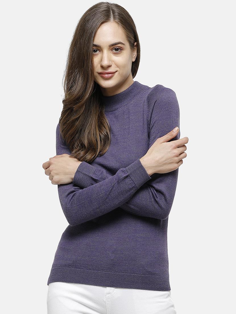 mock neck solid pullover - 17929417 - Standard Image - 1