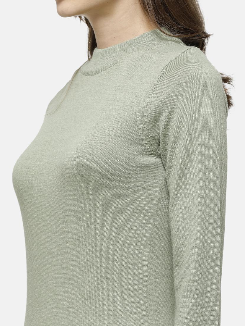 high neck solid pullover - 17929425 - Standard Image - 4