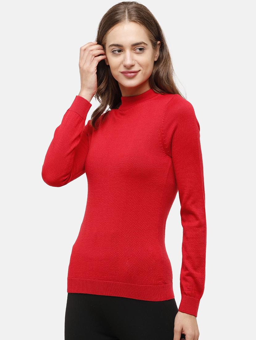 red solid pullover - 17929427 - Standard Image - 1