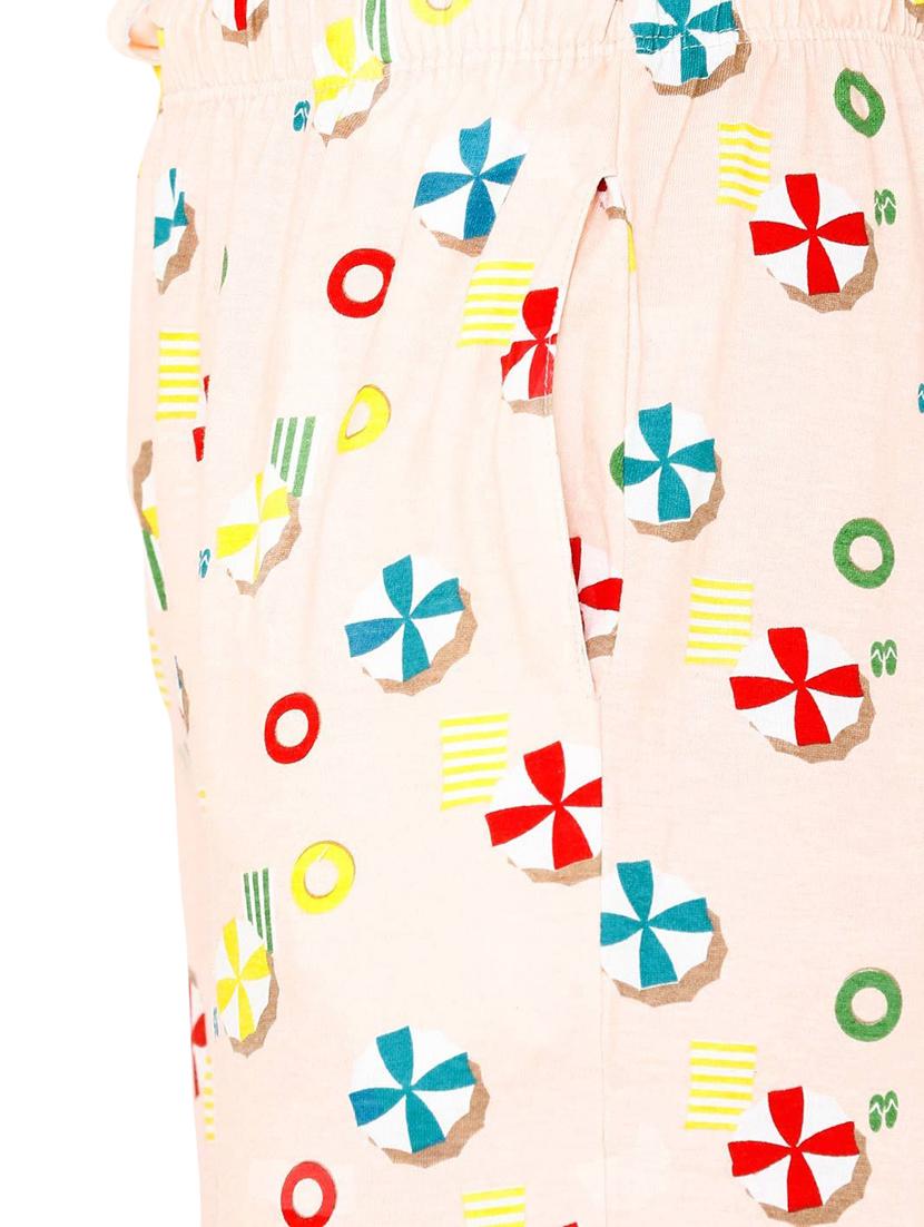 round neck printed nightwear pajama set - 17929740 - Standard Image - 4