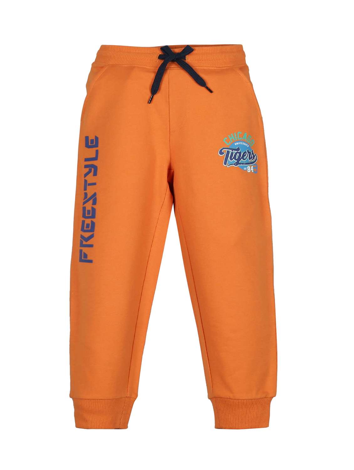 orange printed track wear