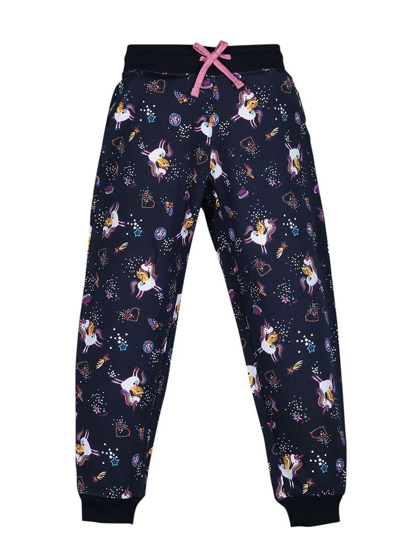 blue floral jogger trouser