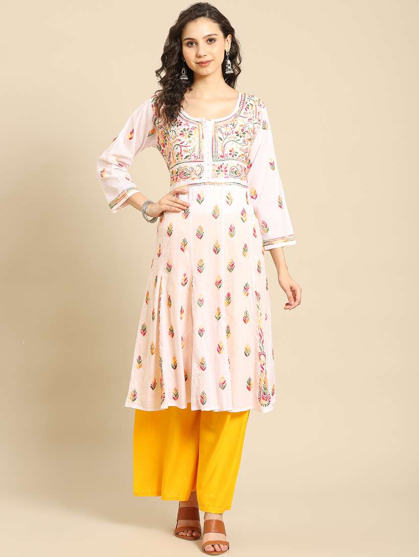 chikankari kurta palazzo set