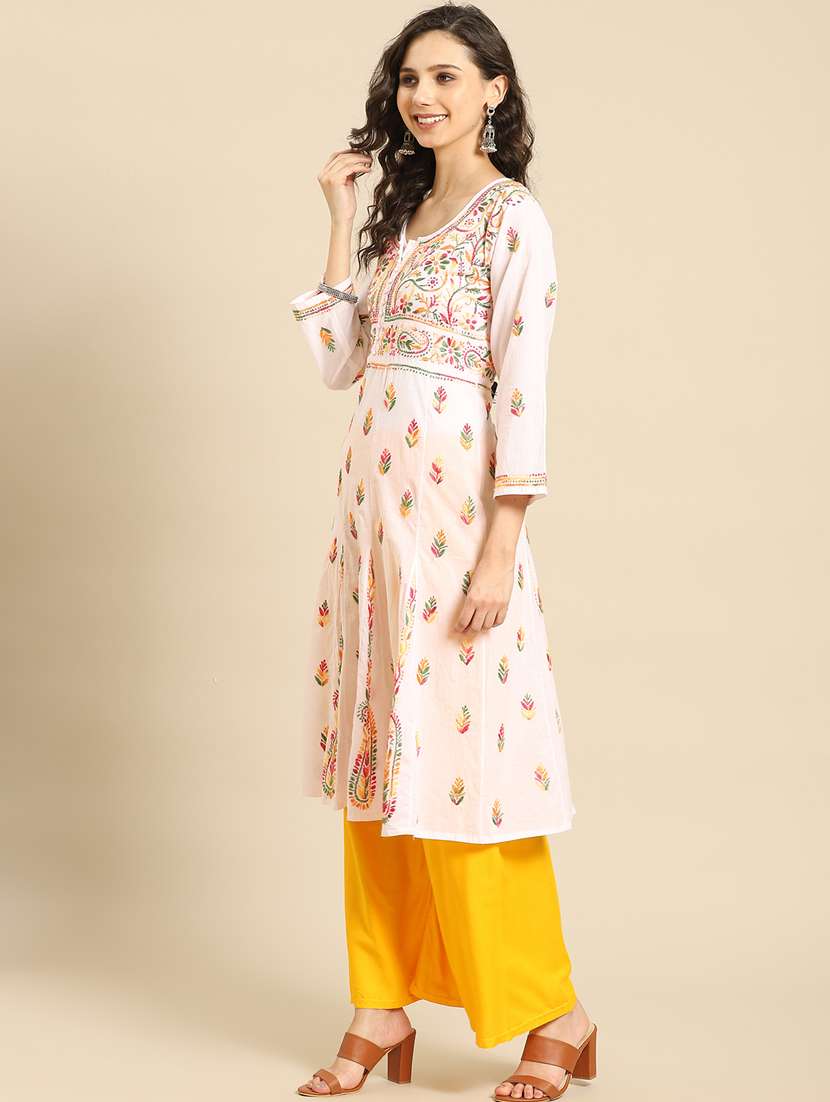 chikankari kurta palazzo set - 17932982 -  Standard Image - 1