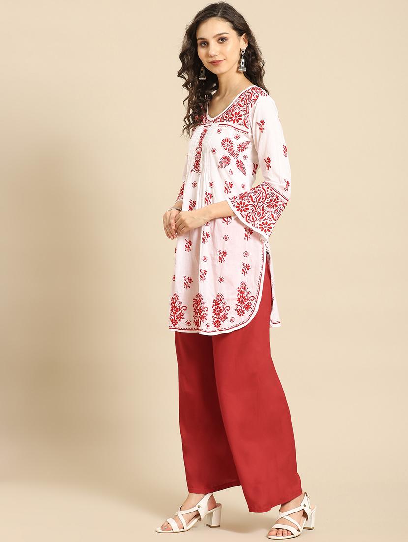 chikankari kurta palazzo set - 17932983 -  Standard Image - 1