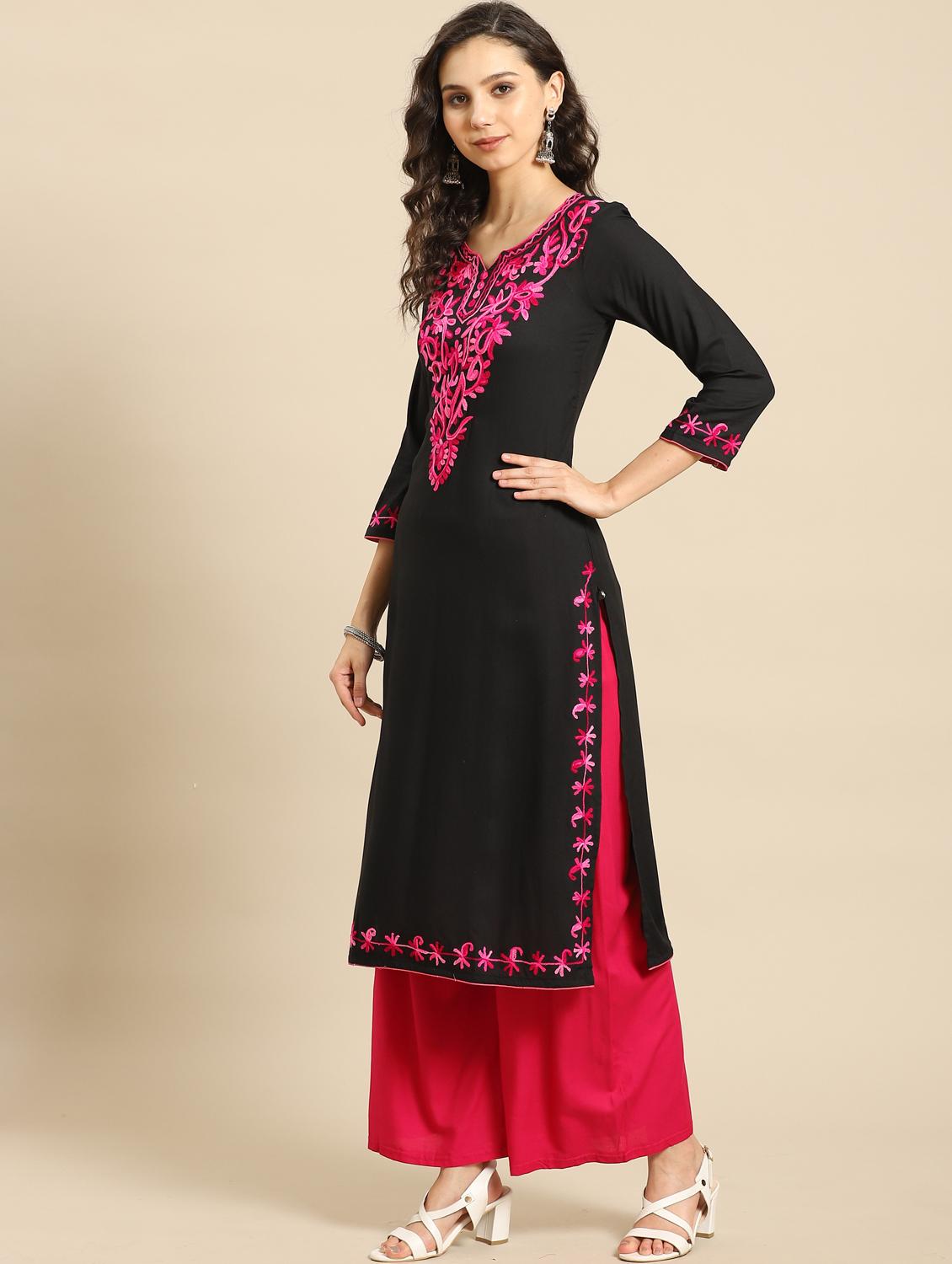 chikankari kurta palazzo set - 17932991 - Standard Image - 1