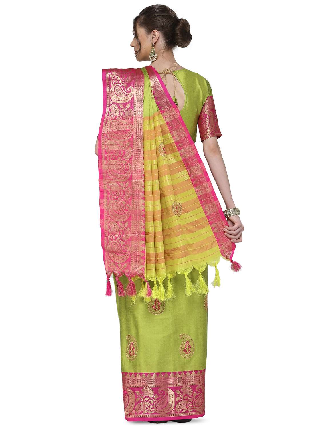 jacquard work woven saree with blouse - 17933593 - Standard Image - 1