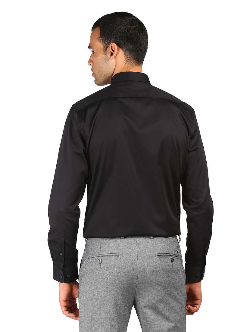 black solid formal shirt - 17933956 -  Standard Image - 1