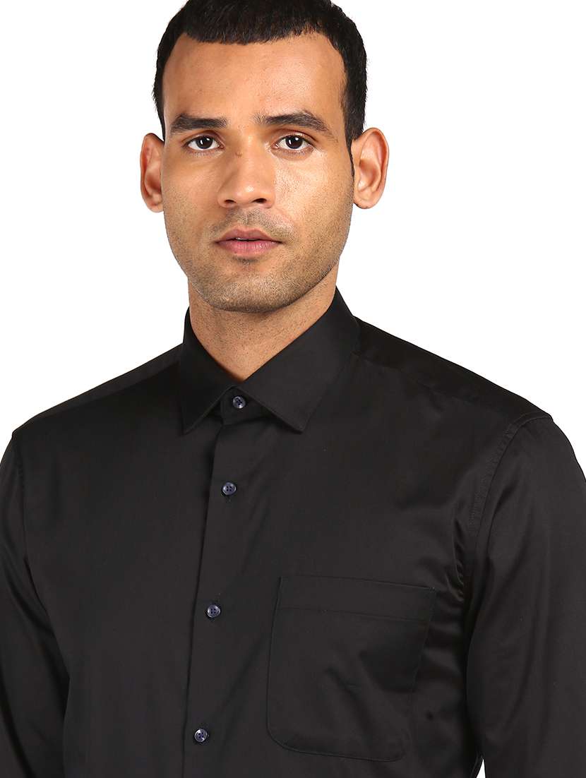 black solid formal shirt - 17933956 -  Standard Image - 4