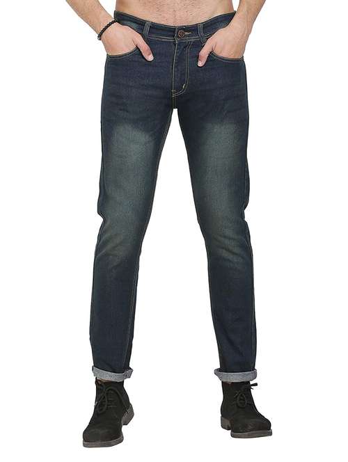 mens slim fit plain jeans - 17937522 - Standard Image - 0