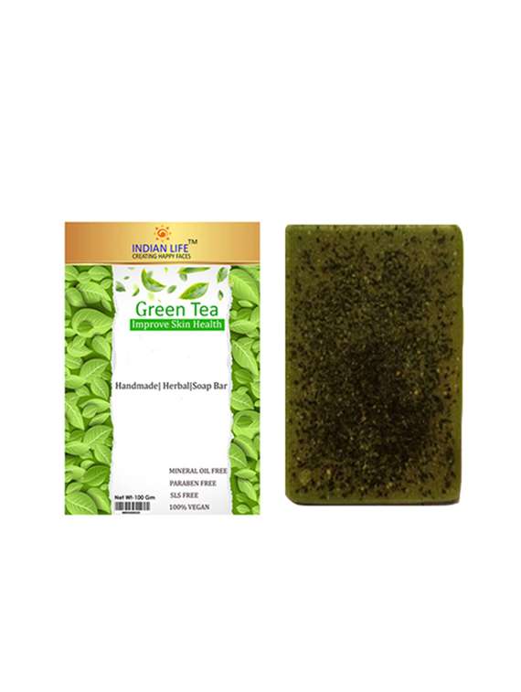 green tea enriched formulated anti pimples soap bar