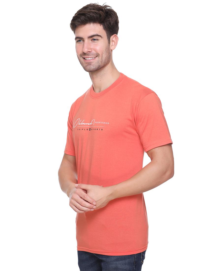 peach printed t-shirt - 17939334 - Standard Image - 1