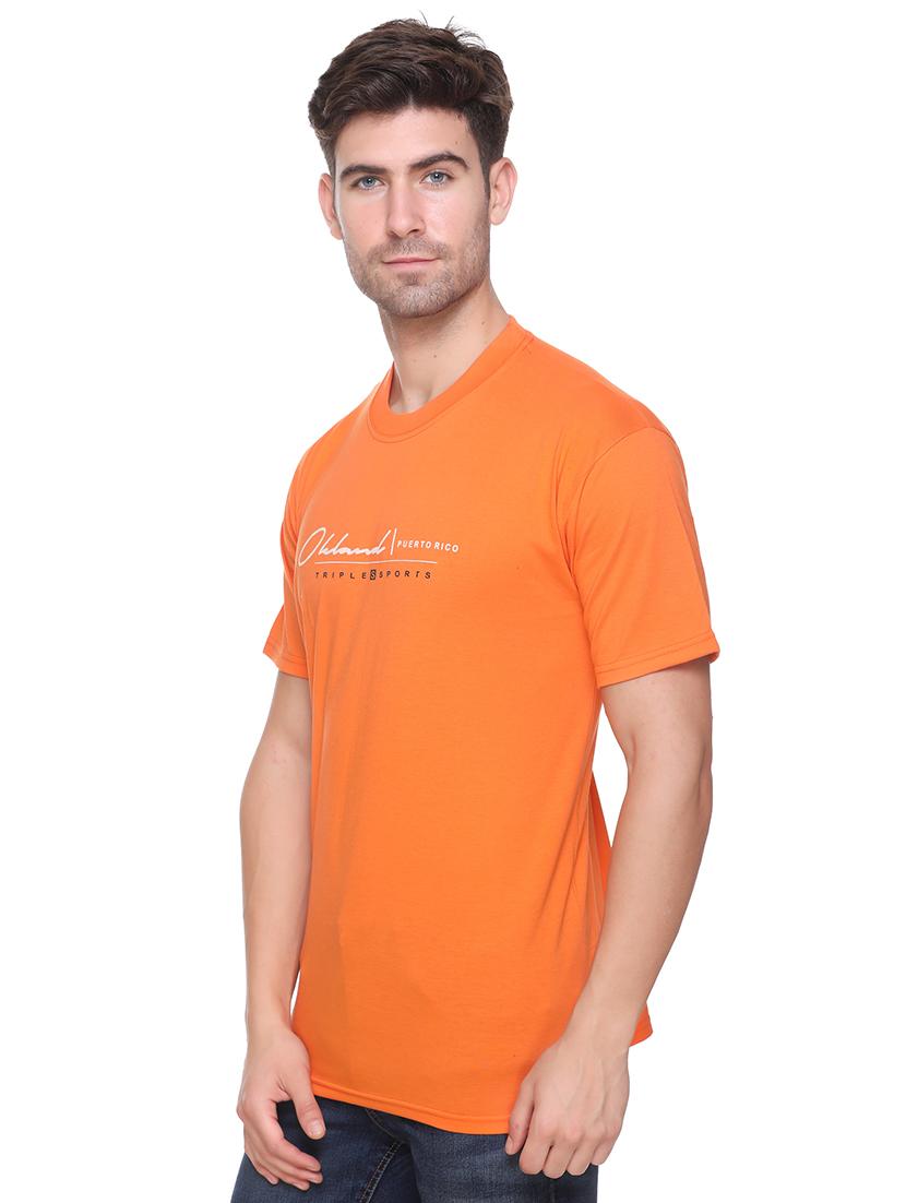 orange printed t-shirt - 17939336 - Standard Image - 1
