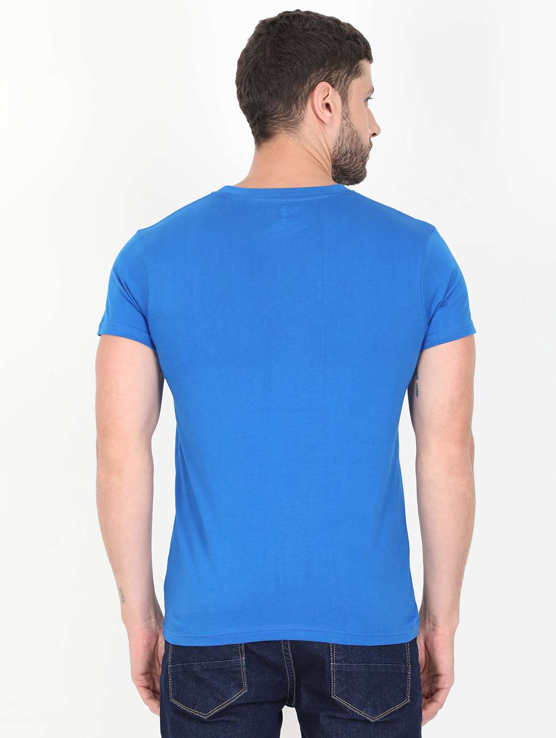 turquoise chest print t-shirt - 17940634 -  Standard Image - 1