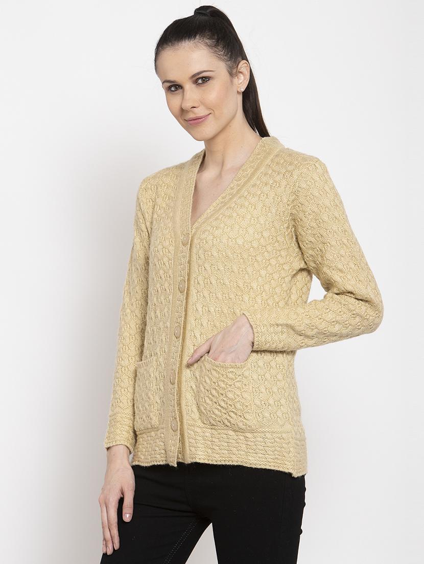 gold acrylic cardigan - 17947616 - Standard Image - 1