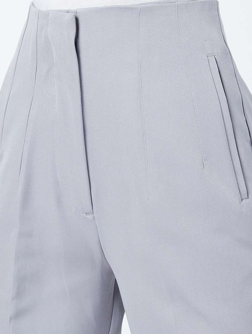 high rise flat front trouser - 17947822 -  Standard Image - 4