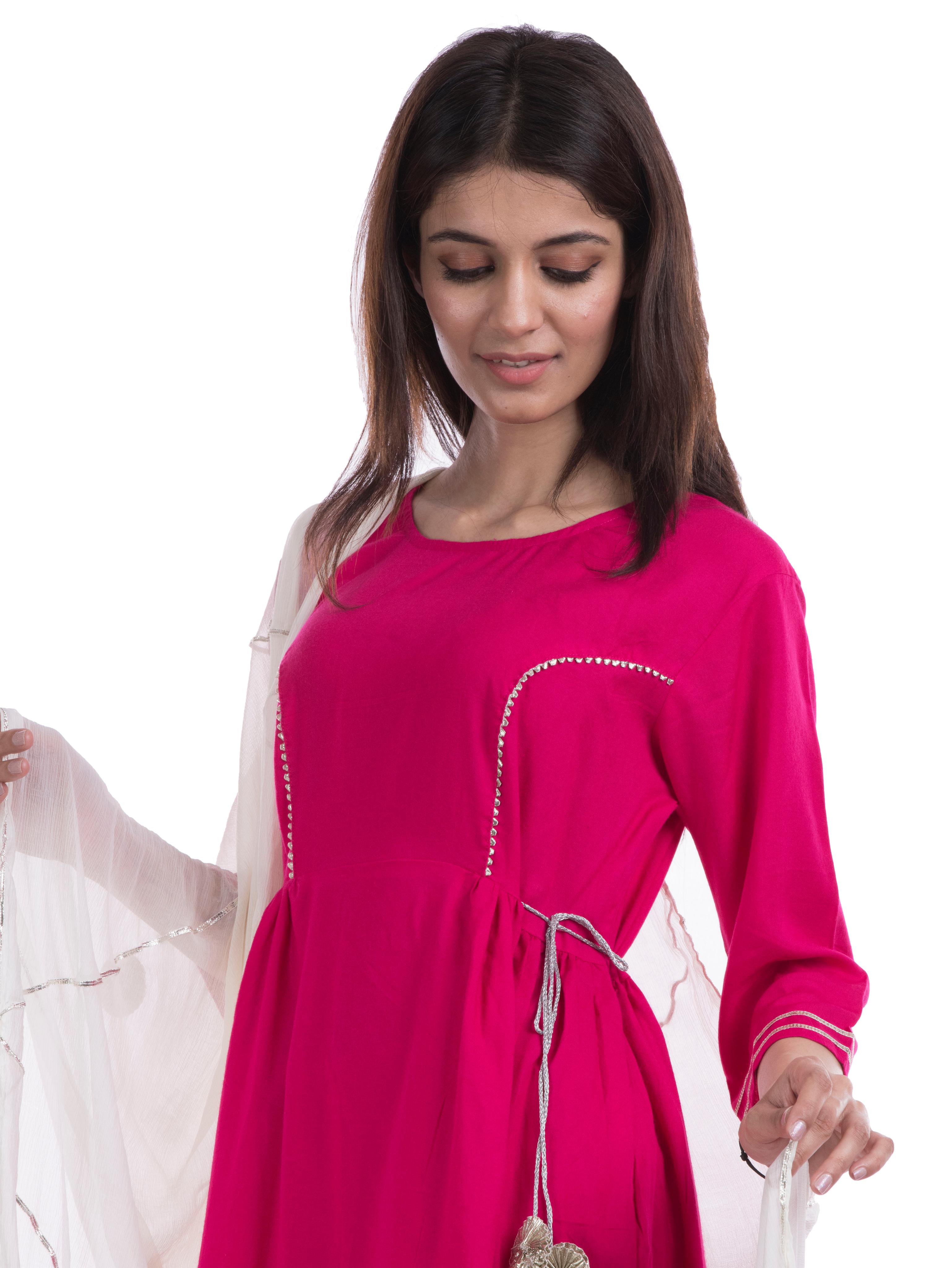 tajnan pink rayon women ethnic set - 17947936 - Standard Image - 4