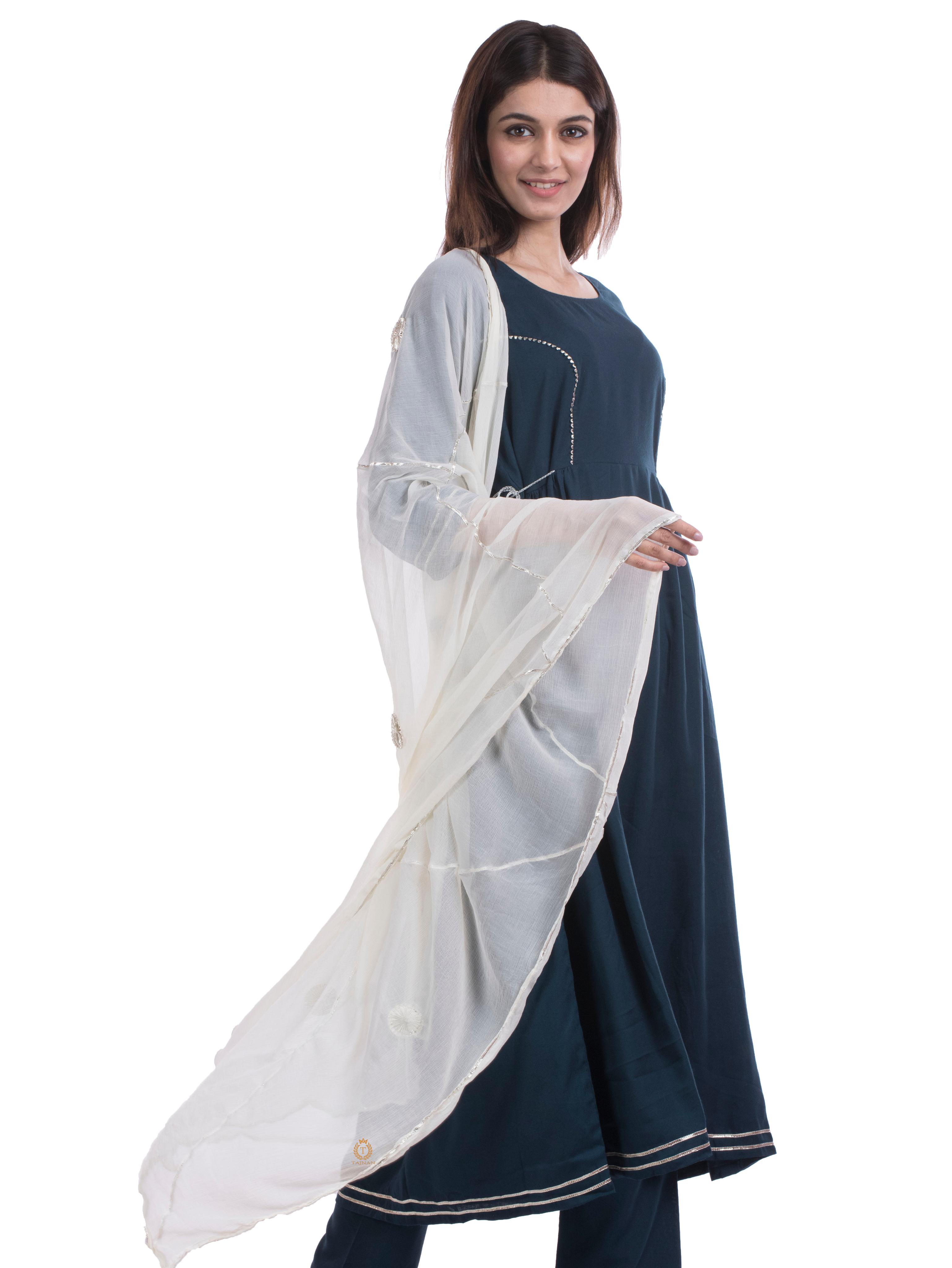 tajnan blue rayon women ethnic set - 17947937 - Standard Image - 1