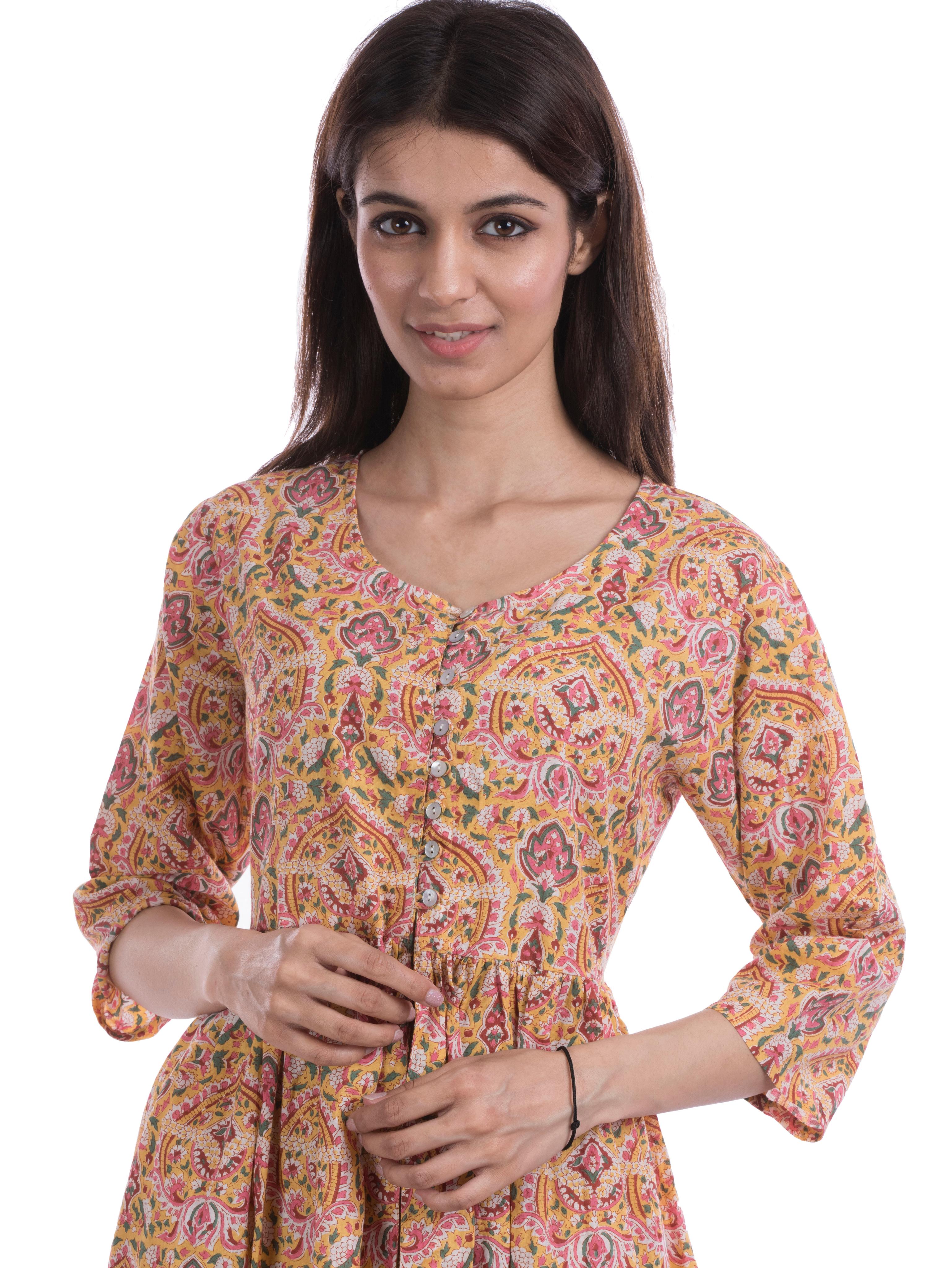tajnan women cotton printed kurta palazo - 17947941 - Standard Image - 4