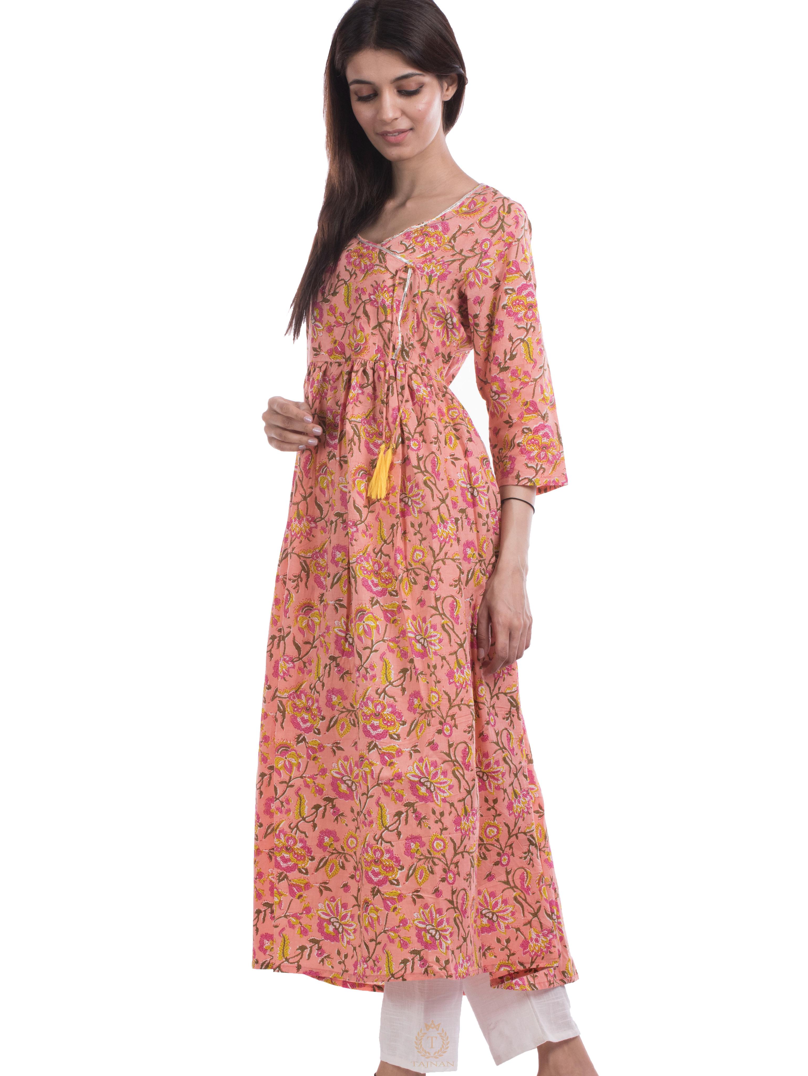 tajnan women's pink printed kurta pant - 17947969 - Standard Image - 4