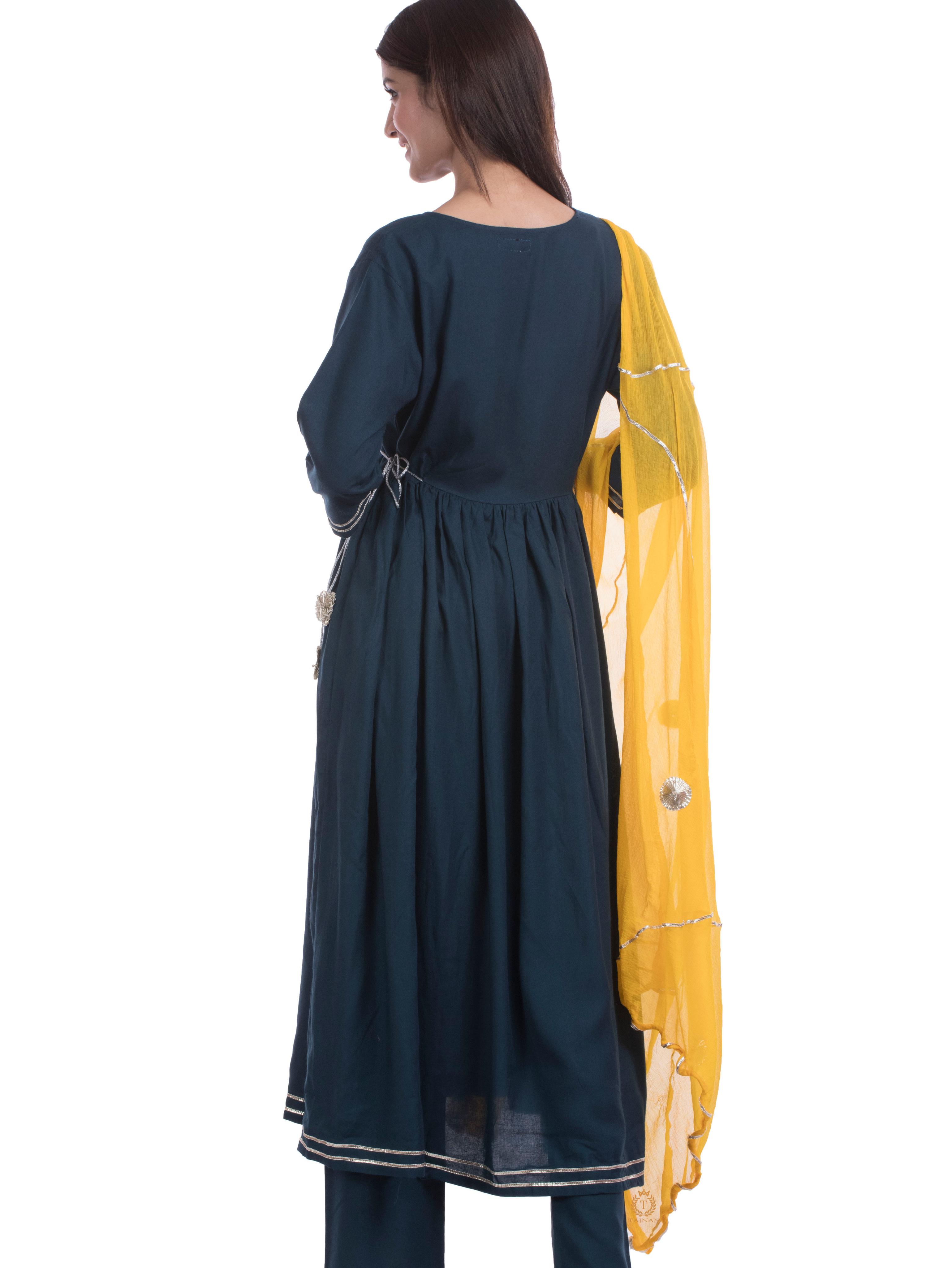 tajnan wome's blue rayon suit set  - 17948003 -  Standard Image - 1